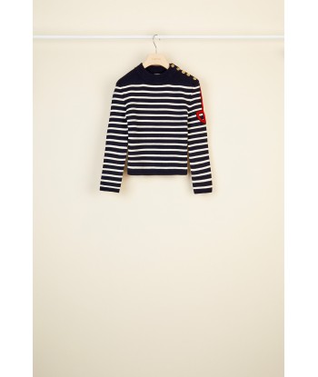 Breton jumper with embroidered logo suggérées chez