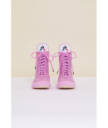 Embroidered high-top trainers - Lilac prix pour 