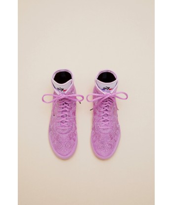 Embroidered high-top trainers - Lilac prix pour 