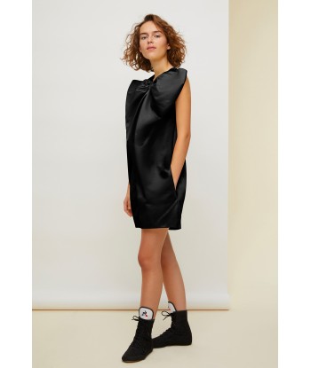 Oversized bow satin mini dress Voir les baskets