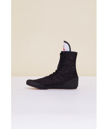 Embroidered high-top trainers - Black Par le système avancé 