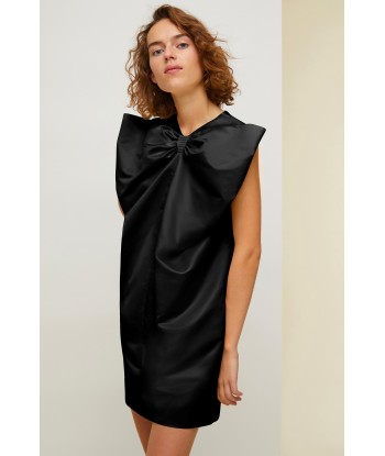 Oversized bow satin mini dress Voir les baskets