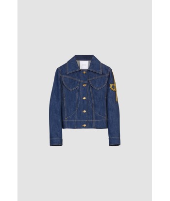 Embroidered logo denim jacket JUSQU'A -70%! 