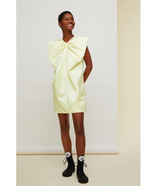 Oversized bow satin mini dress une grave pollution 