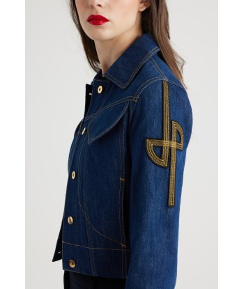 Embroidered logo denim jacket JUSQU'A -70%! 