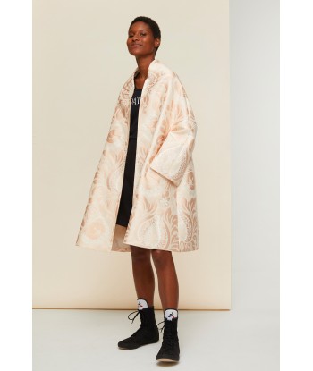 Oversized floral silk brocade coat de l' environnement