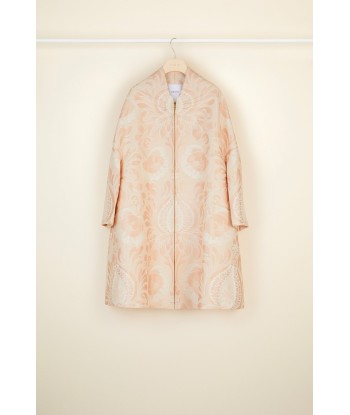 Oversized floral silk brocade coat de l' environnement