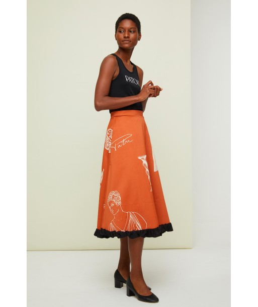 Printed midi skirt chez Cornerstreet bien 