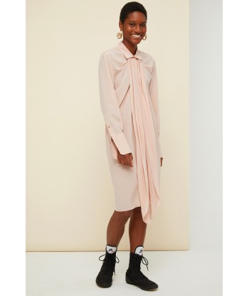 Pussy-bow mini silk shirtdress Les magasins à Paris et en Île-de-France