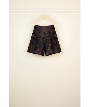 High-waisted virgin wool shorts outlet