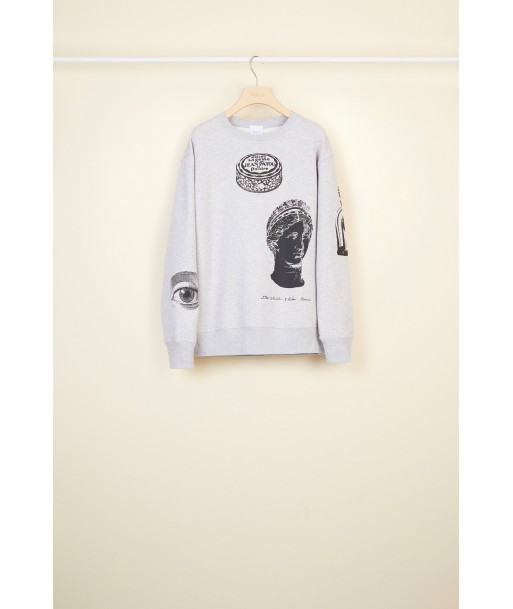 Printed cotton oversized sweatshirt Les magasins à Paris