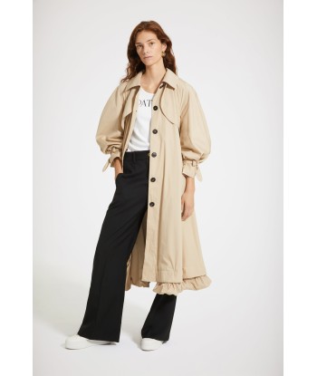 Cotton gabardine trench coat online