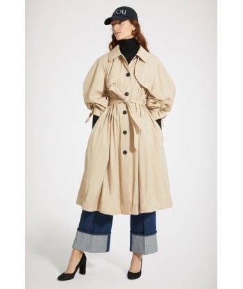 Cotton gabardine trench coat online