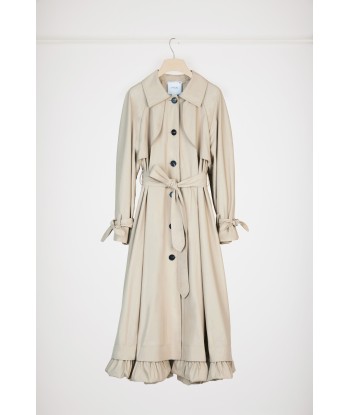 Cotton gabardine trench coat online