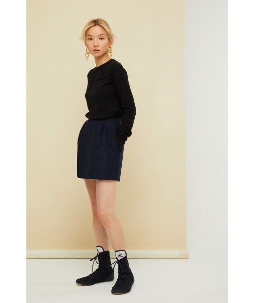 Wool and cashmere tulip skirt Fin de série