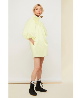 Smock collar satin mini dress solde