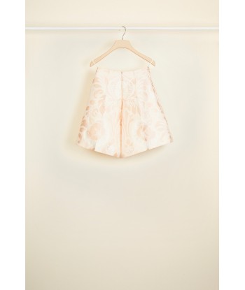 High-waisted silk brocade shorts Fin de série