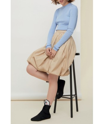 Cotton blend bubble skirt en linge