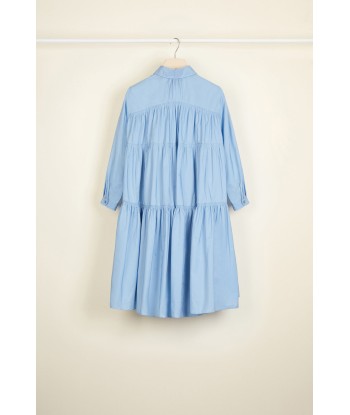 Tiered faille shirt dress pas cher chine