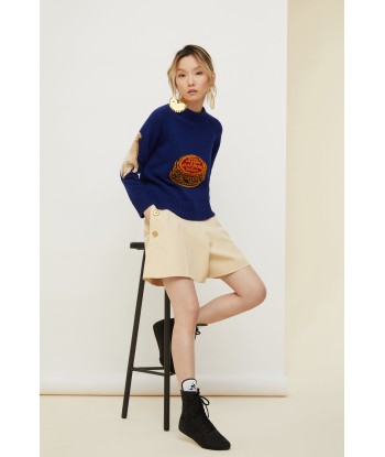 Archive embroidered jacquard wool jumper s'inspire de l'anatomie humaine