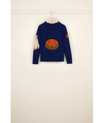 Archive embroidered jacquard wool jumper s'inspire de l'anatomie humaine