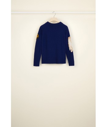 Archive embroidered jacquard wool jumper s'inspire de l'anatomie humaine