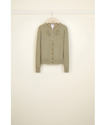 Merino wool and cashmere cardigan solde