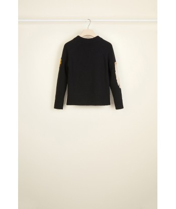 Archive embroidered jacquard wool jumper chez Cornerstreet bien 