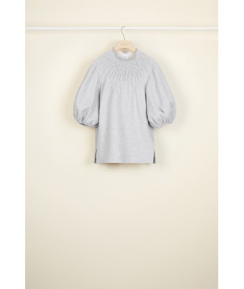 Smock collar cotton sweatshirt paiement sécurisé