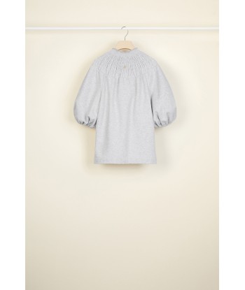 Smock collar cotton sweatshirt paiement sécurisé