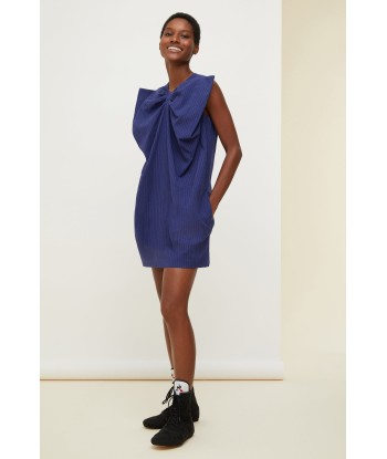 Oversized bow seersucker mini dress 50-70% off 