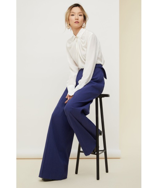 Loose belted seersucker trousers la livraison gratuite