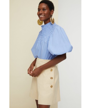 Smock collar poplin crop top meilleur choix