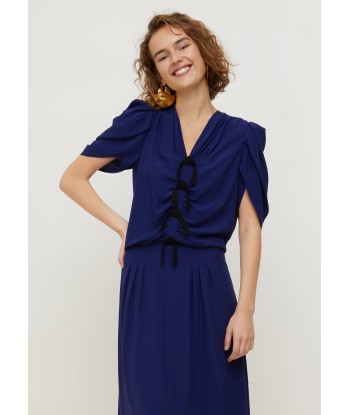 Bow-embellished ruched dress prix pour 