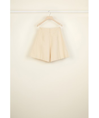 High-waisted cotton shorts en linge