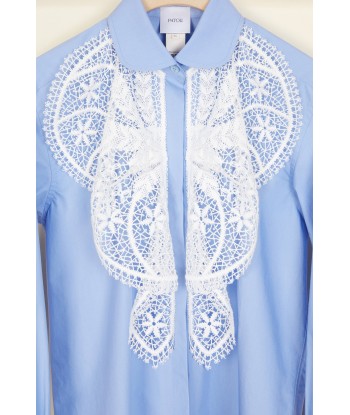 Lace bib shirt de pas cher