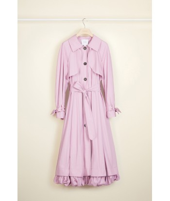 Cotton gabardine trench coat store