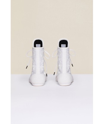 Embroidered high-top trainers - White outlet