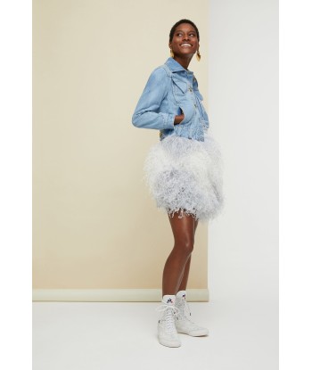 Feather-embellished dress de l' environnement