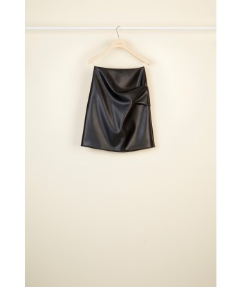 Faux leather draped skirt des créatures d'habitude