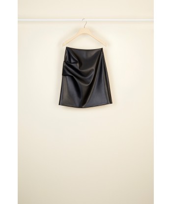 Faux leather draped skirt des créatures d'habitude