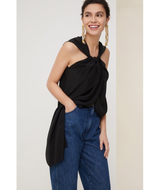 Asymmetrical panel silk top Economisez 