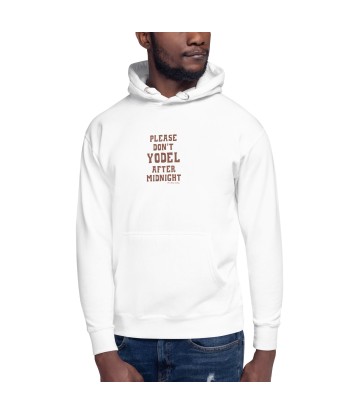 Sweat à capuche unisexe en coton Don't Yodel After Midnight texte foncé outlet