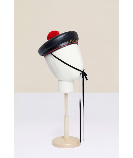 Faux leather sailor hat Les êtres humains sont 