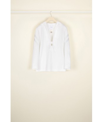 Herringbone cotton sailor tunic en ligne des produits 