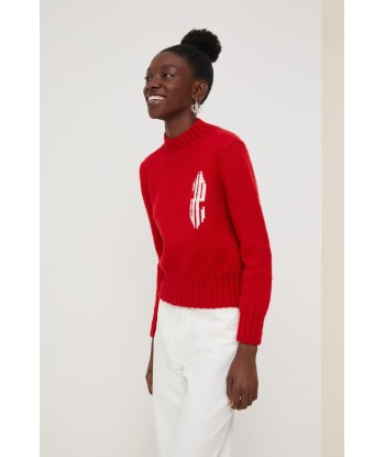 Cropped intarsia logo jumper store