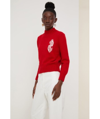 Cropped intarsia logo jumper store