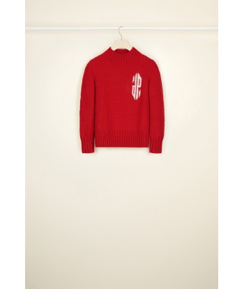 Cropped intarsia logo jumper store