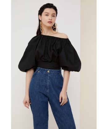 Volume poplin crop top le des métaux précieux