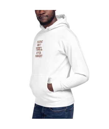 Sweat à capuche unisexe en coton Don't Yodel After Midnight texte foncé outlet